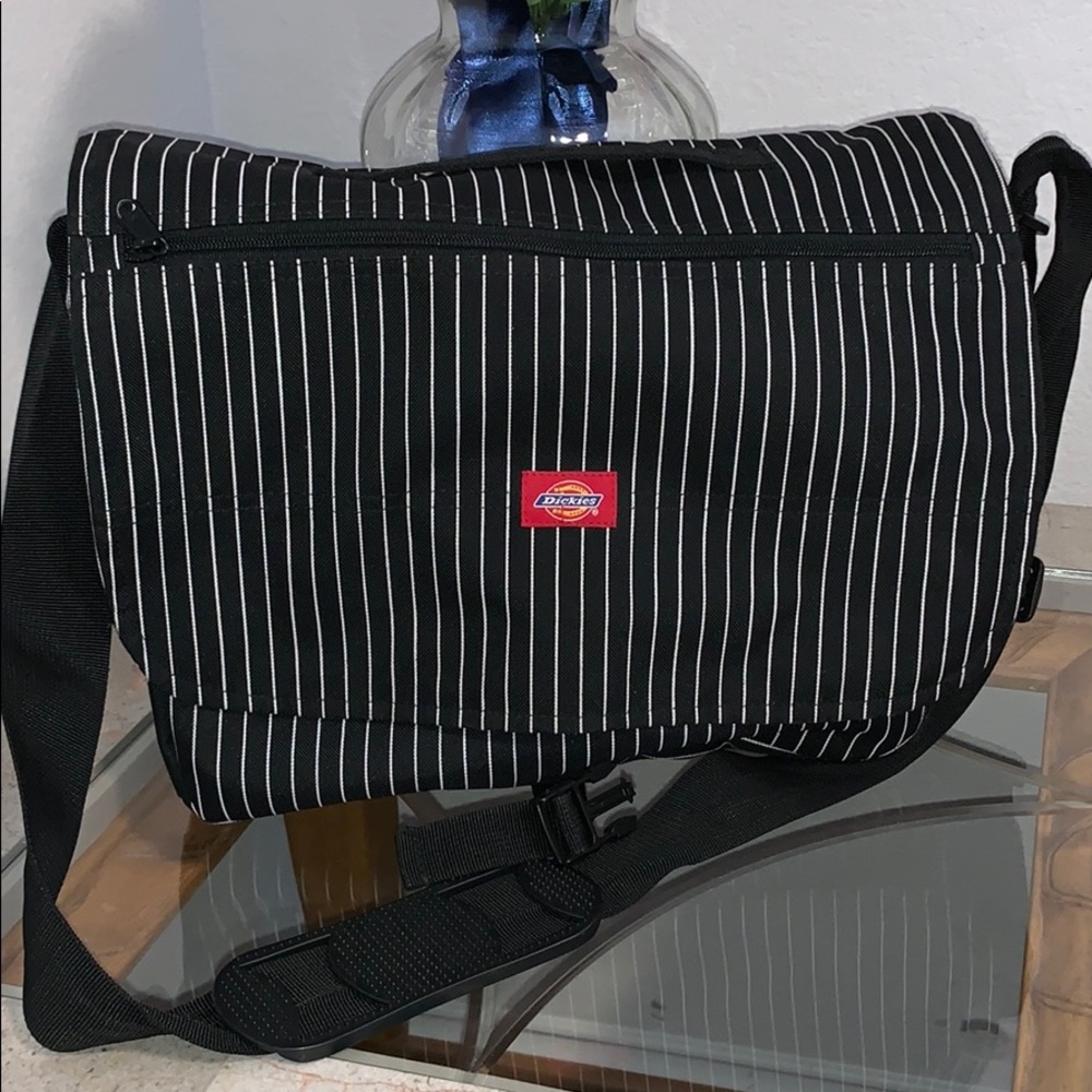 B&W Striped Dickies Bookbag